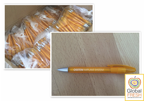 Ручка MOON с логотипом компании Osstem